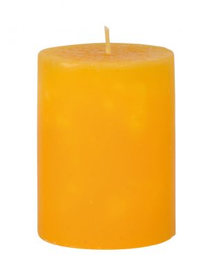 Yellow pomegranate scented candle 9 cm high