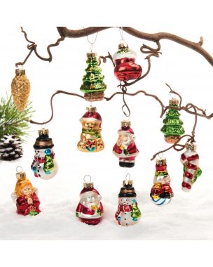 Christmas glass figurines