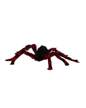 Edderkop sort & rød 70 cm i diameter